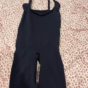 Black tank top style mid thigh, skims Shapeware bodysuit!